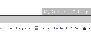 Export to CSV