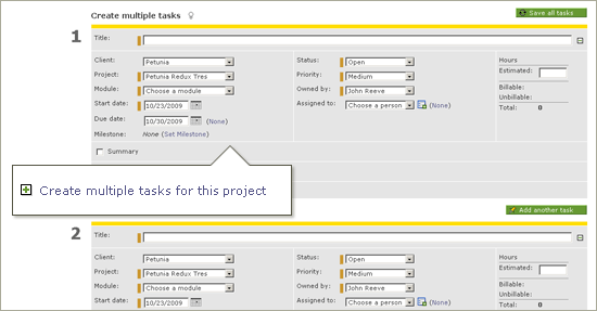 Intervals Project Management Software Update: Create Multiple Tasks at Once