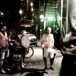 Brass band performing on the streets of Austin, Texas