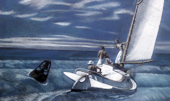 Ground Swell, by Edward Hopper, at I Madonnari 2012, Santa Barbara, California