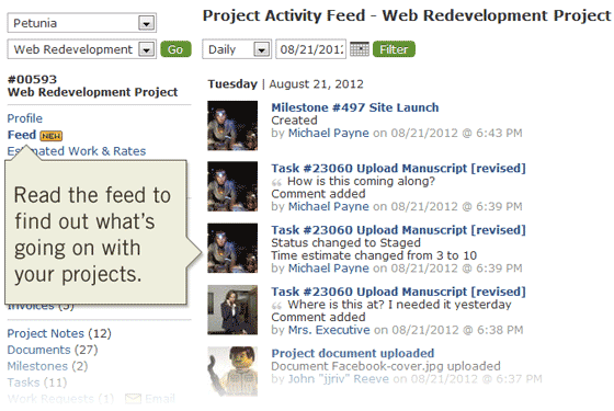 Project Activity Feed for Better Project Management