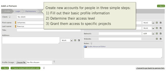 New Workflow for Creating a Person Login Account