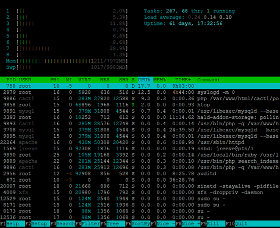 Htop, a Web Developer's Best Friend