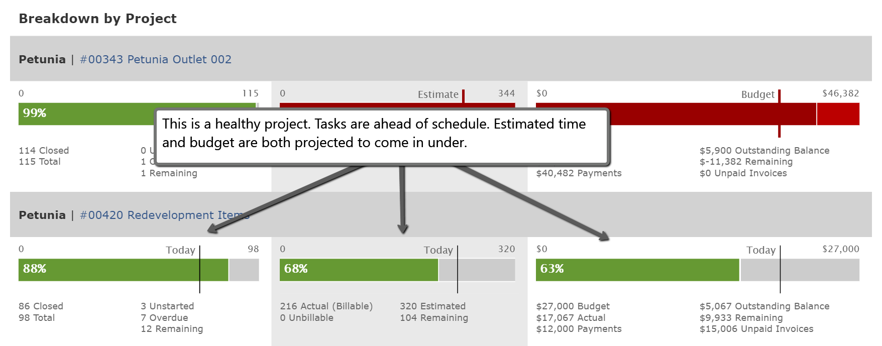 Healthy projects